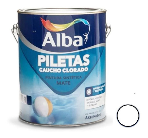 Pintura para pileta Alba Piletas Caucho Clorado celeste profundo mate