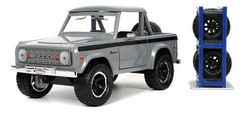 Jada Toys Just Trucks 1:24 1973 Ford Bronco Cast Cast Grey,