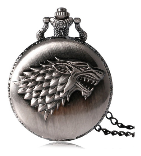 Reloj Bolsillo Game Of Thrones Cuarzo Analogico Lobo P1064