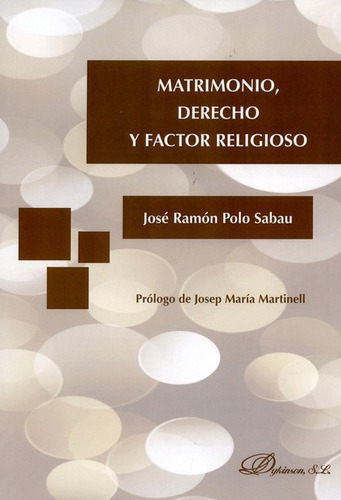 Libro Matrimonio Derecho Y Factor Religioso