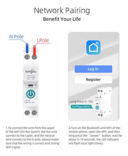 Interruptor Inteligente Wifi Tuya Control Remoto Inalámbrico
