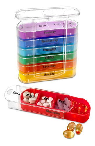 Pastillero Organizador Portátil De 28 Rejillas For Viajes