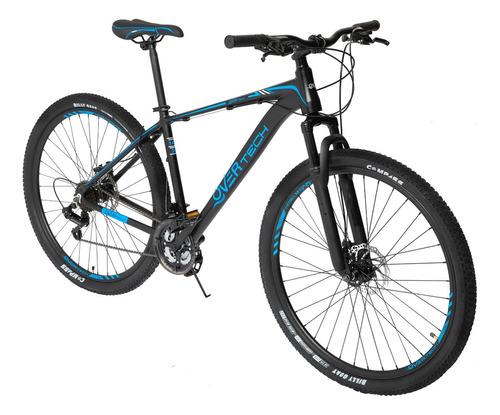 Bicicleta Mtb Overtech R29 Aluminio Full Shimano Fr Disco Pp Color Negro/Azul/Azul Tamaño del cuadro S
