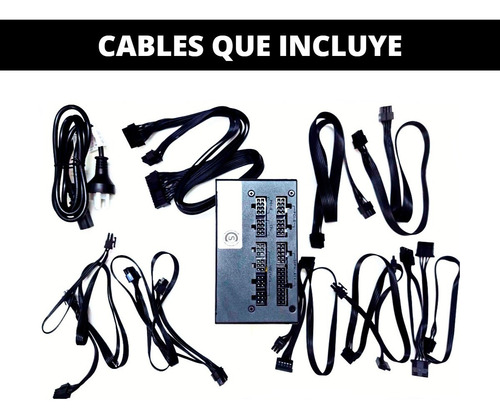 Imagen 8 de 10 de Fuente Redragon 800w Gc-ps011 Full Modular 80 Plus Bronce