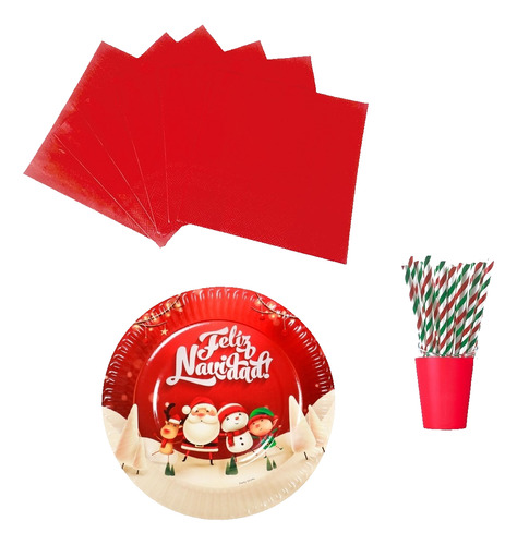 Kit Decoracion Mesa Navidad Año Nuevo Set Navideño Fiesta 29