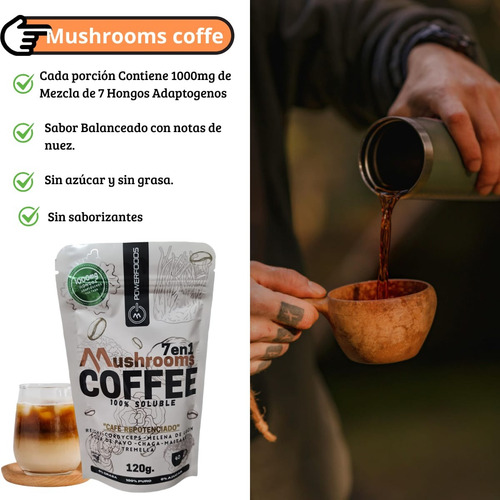 Café Soluble Con Hongos Adaptógenos 7 En 1/ Pack-2
