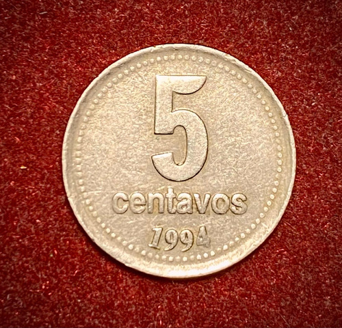 Moneda 5 Centavos Argentina Plateada 1994 Km 109 A