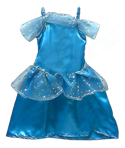 Disfraz De Princesa Color Celeste T1 (3-5años)