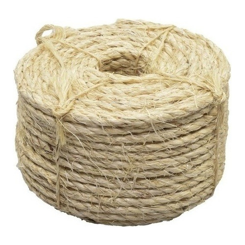 Mecate Sisal Cuerda Cabo 3/8 Pulgadas 3kg Fibro Textil