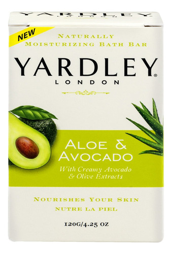 Yardley Barra Del Baño Aloe Vera Y Aguacate 4.25 Oz
