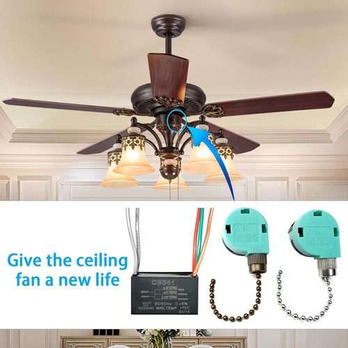 Interruptor De Cadena Para Ventilador De Techo Con 3 Velocid