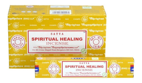 Sahumerios Satya Nag Champa - 10 Unidades Fragancia Spiritual Healing