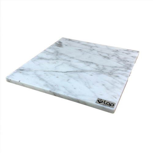 Bandeja De Bancada Mármore Carrara Borda Chanfrada  22x22