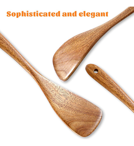 Espátula De Madera Plana Antiadherente 12 Pulgadas