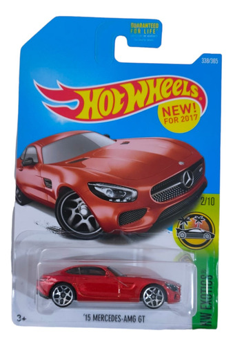 Hot Wheels 15 Mercedes Amg Gt Hw Exotics Rojo 2017