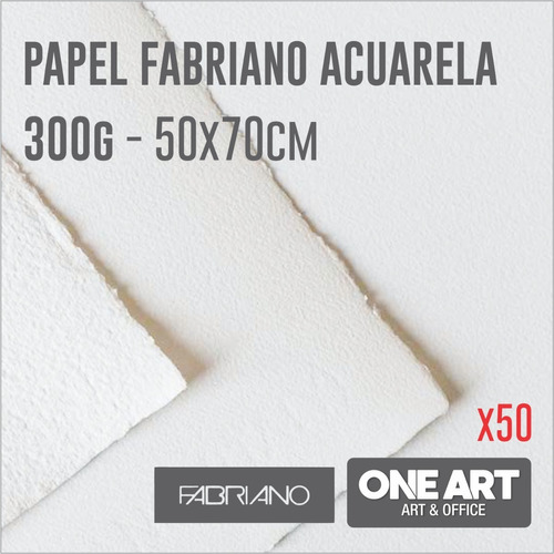 Papel Para Acuarela Watercolor Fabriano 50x70 300g 50x70 X50