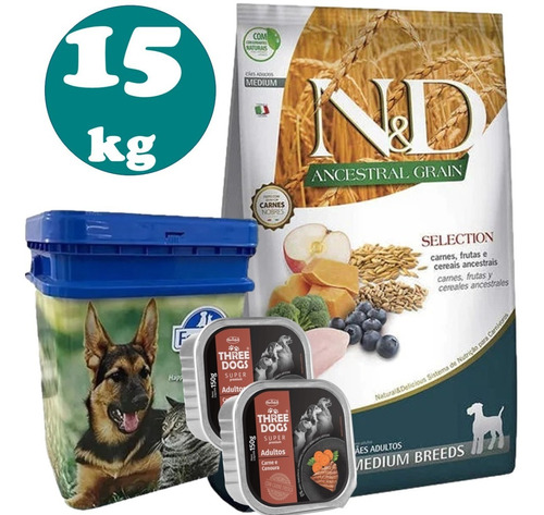 Farmina N&d Ancestral Grain Adulto Mdiano 15kg + Regalo