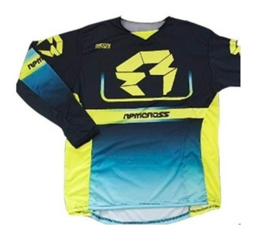 Remera Niño Motocross Rpm Cross Neon Kids Amarillo