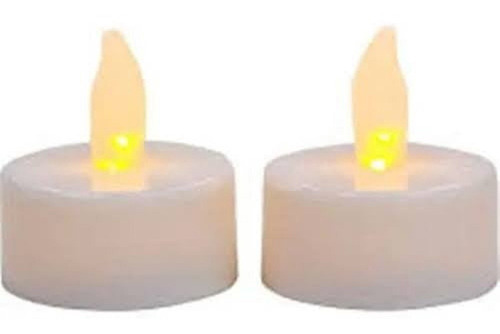 Kit 2 Velas Decorativa Enfeite Moderno Plástico Sem Fogo Led