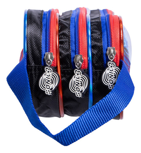 Kit Mochila Sonic Shadow Lonchera Lapicera Original Primaria Azul Azul