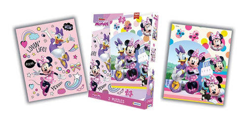 2 Puzzles Rompecabezas Disney Minnie Y Daisy Orig Tapimovil