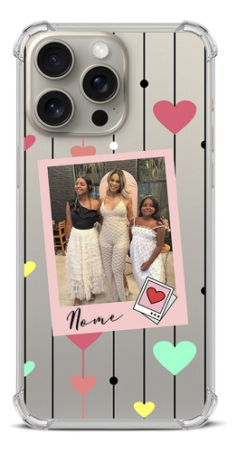 Capa Capinha Case Com Foto Corações Dia Das Mães Para Xiaomi