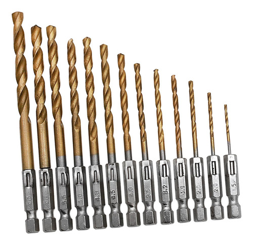 De Juego De Brocas De Vástago Hexagonal De 13 Piezas, Brocas