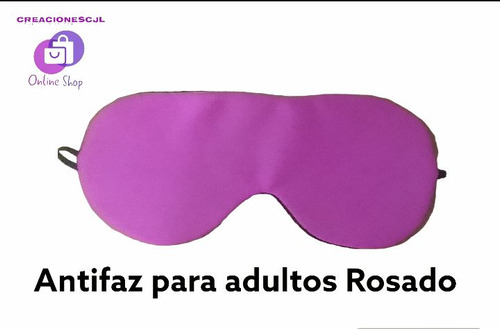 Antifaz Mascara Tapaojos Unicolor Fetish Bdsm Pijama Rosa