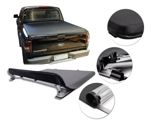 Lona Carroceria Ford Ranger Cabine Dupla 2012 Enrolável