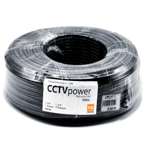 Cable De Red Utp Cat. 6 Para Exterior Miokee, Rollo 100 Mts