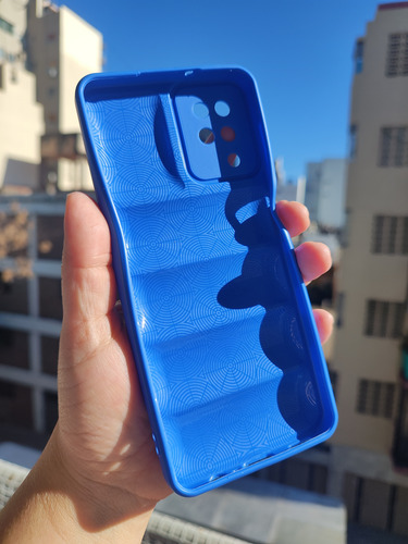 Funda Puffer Efecto Acolchado Para Samsung A12 M12 Azul