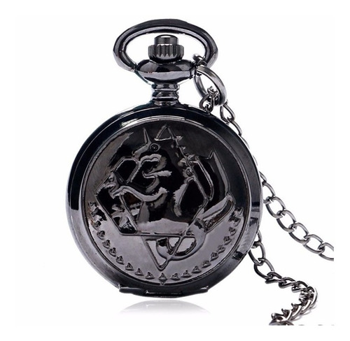 Relógio De Bolso Full Metal Alchemist - Black Pronta Entrega