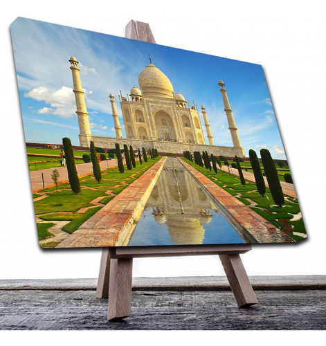 Cuadro Decorativo Canvas Paisaje Del Taj Mahal De 120x80 Cm