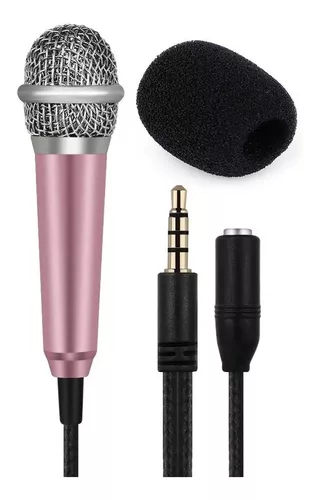 Micrófono pequeño, micrófono para el teléfono, micrófono omnidireccional  para grabar la voz, chatear y cantar, funciona con iPhone, Android