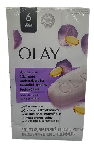 Barra D/baño Ultra Fresh Olay C/notas D/agua D/rosas 6barras