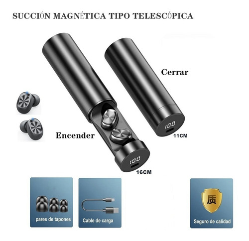 Imagen 6 de 9 de Audífonos Intraurales Hyiear Tws Bluetooth 5.0 Estéreo