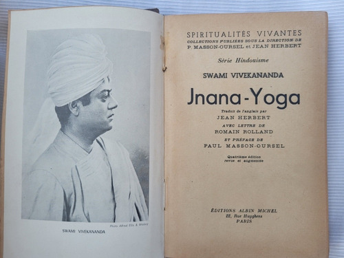 Jnana Yoga Swami Vivekananda Albin Michel En Frances 1948