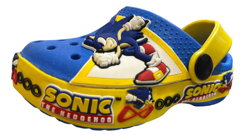 Suecos Zuecos Ojotas Sonic Personajes Infantiles Reforzados