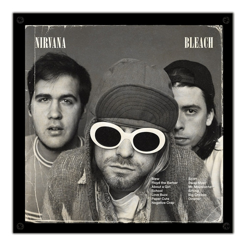#182 - Cuadro Vintage 30 X 30 Cm / Poster Nirvana Bleach
