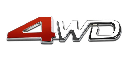 Logo Emblema 4wd  4x4 Metalico 2unidades  Envio Gratis