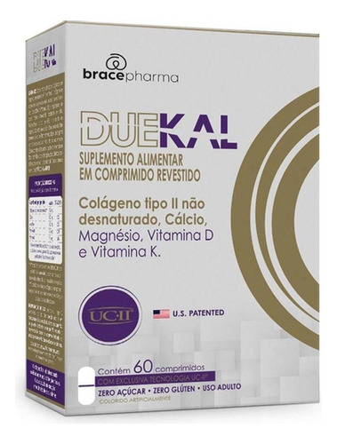 Duekal - Colágeno Tipo Il + Cálcio + Mag + Vit D Vit K -60cp