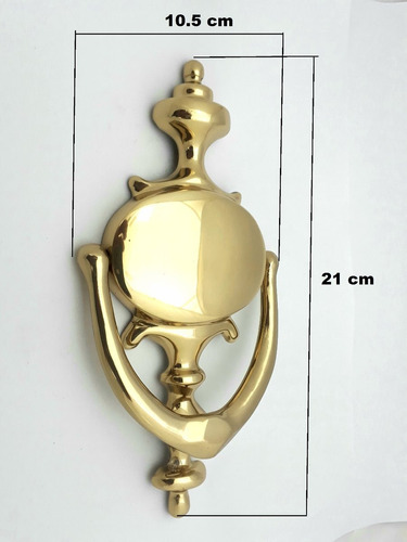 Llamador Para Puerta Principal Antiguo Bronce Laqueado 210mm