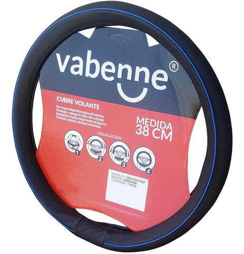 Imagen 2 de 8 de Funda Cubre Volante Vabenne Sintetico Protege Auto Camioneta