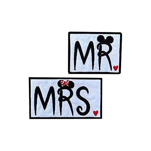 - Sr. &amp; Sra. Parche De Pareja Estilo Mickey - Parch...