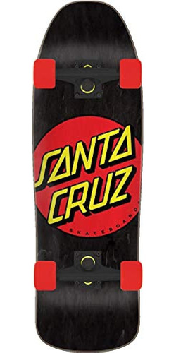 Santa Cruz Complete Skateboard 80's Classic Dot Negro / Rojo