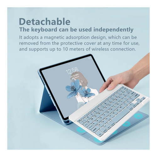 Zh Funda Tablet Com Teclado Bluetooth For iPad Mini 6 8.3