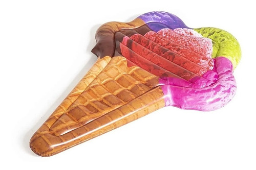 Colchoneta Inflable 'cono De Helado Bestway Modelo 43183 Color Multicolor