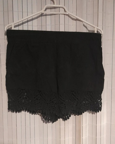 Short Negro H&m Talla 36 Usado