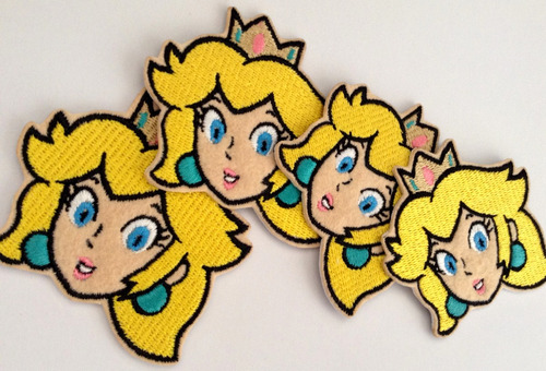 Peach Mario Bros Personaje Parche Bordado 1 Pza 7 X 6 Cm