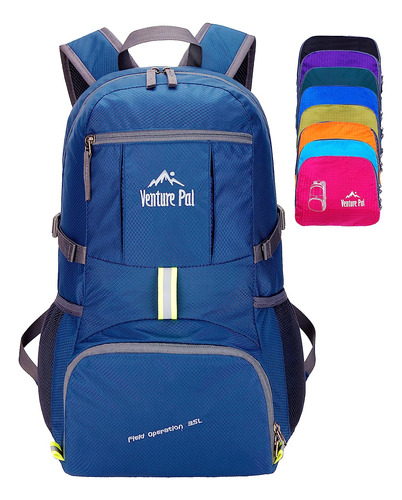 Mochila Senderismo Ligera Plegable Azul Venture Pal